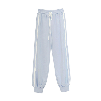 MYROMANCHIC新款松紧带中腰长裤