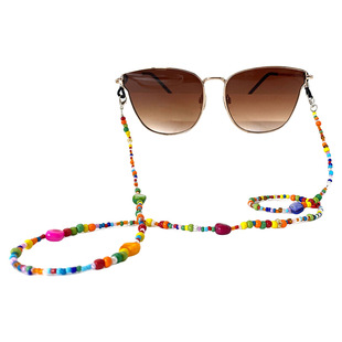 时尚波西米亚风贝壳眼镜链彩色米珠串珠眼镜绳防滑脱掉口罩挂绳子