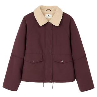 快鱼加绒翻领夹克2025年冬季新款休闲百搭毛领外套羊羔毛防风上衣