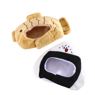 猫咪狗狗可爱帽子日系鲷鱼烧寿司饭团头套搞笑搞怪Cos变装宠物帽