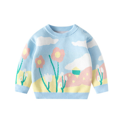 婴儿毛衣男宝秋冬款保暖衣女宝秋天纯棉衣服新款宝宝加绒A类上衣