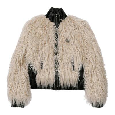 仿蒙古羊毛夹克个性时髦上衣