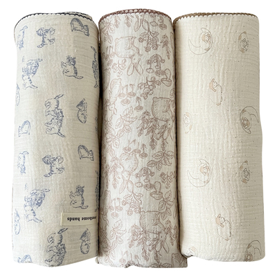 纱布沙发毯皱皱纱卡通款