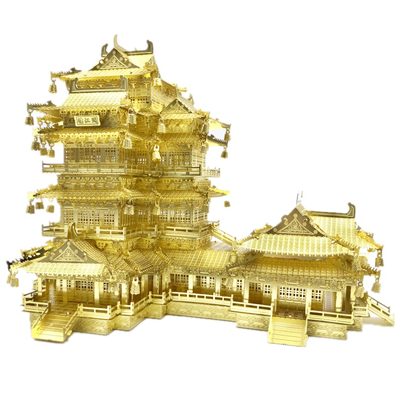 Metal Ocean中国风3D立体金属拼图 阅江楼 模型 成人减压玩具礼物