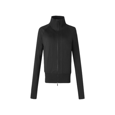 ourhour黑色双拉链贴身修身卫衣