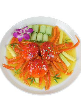 仿真葱姜蟹食品模型假菜样品