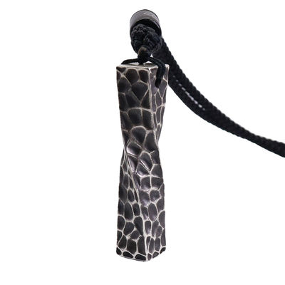 纯银任意刻字吊坠项链时来运转