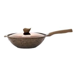 Amercook阿尔菲塔花岗岩含钛不粘家用一人食小炒锅燃气电磁炉通用