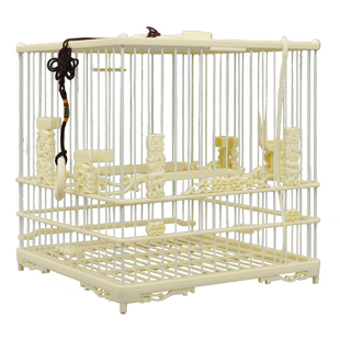 啾鸣轩老鬼绣眼鸟板笼柳莺贝子山雀南笼小鸟笼方顶笼塑钢树脂亮笼