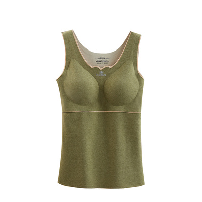 德绒保暖背心女加绒加厚大码冬季