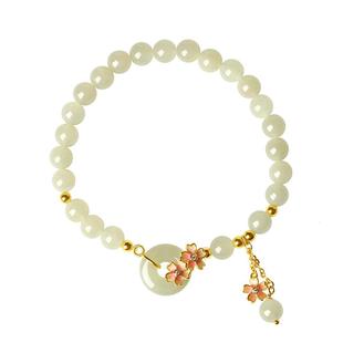 宫里上新和田玉手串女款平安扣手链轻奢小众精致手饰生日礼物女生