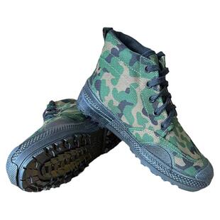 3520防穿刺高帮解放鞋男民工地作训劳保鞋女耐磨防钉防扎帆布胶鞋