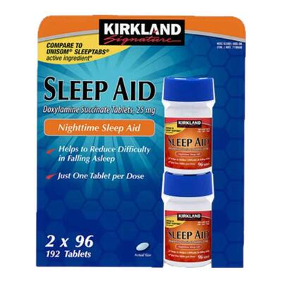 美国直邮 Kirkland Sleep AID睡眠片96粒*2瓶柯克兰菲褪黑素助睡