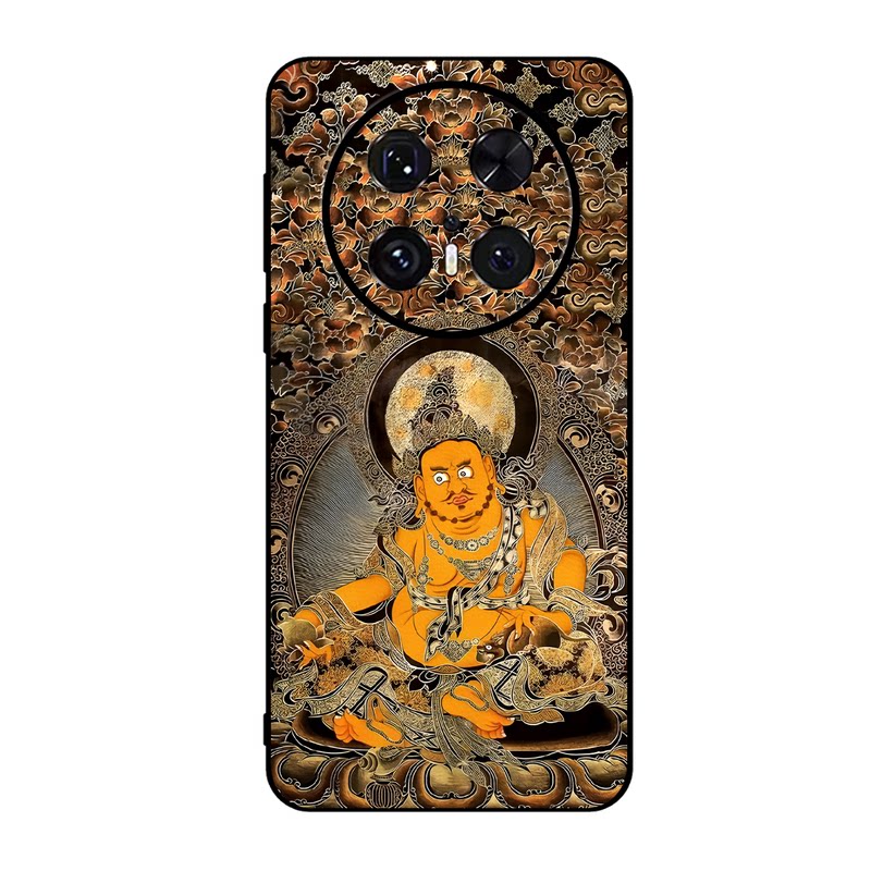 立体浮雕唐卡黄财神适用华为mate70pro手机壳mate60民族风mate50高级mate40荣耀magic70佛系n