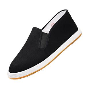 布舍元老北京布鞋男士单鞋手工千层底牛筋透气防滑耐磨吸汗一脚蹬