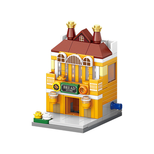 乐乐兄弟房子积木儿童益智力拼装百变街景建筑玩具男孩小颗粒拼图