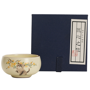 汝窑茶杯主人杯女士个人专用单杯高端精致陶瓷茶盏功夫喝茶品茗杯