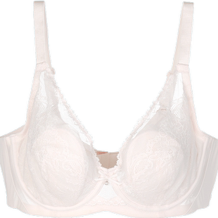爱美丽IMIS法式蕾丝薄款大胸显小内衣女兔耳杯收副乳防下垂文胸罩