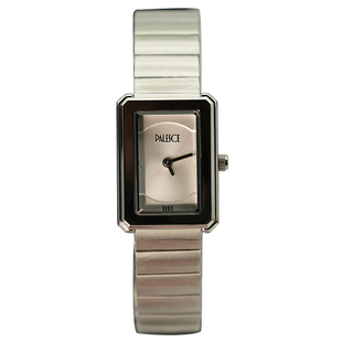 海达豪力钢带银色方盘贵气ins小众高级手表女生礼物