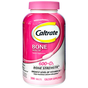 美国钙尔奇碳酸钙维生素D3中老年补钙片粉钙200片孕妇补钙d3钙片