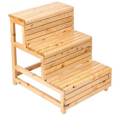 实木家用加厚步三步儿通整装梯凳