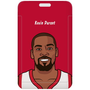 姚明 文班亚马刺人像卡通Q版动漫画接送卡套东契奇球星卡套带挂绳