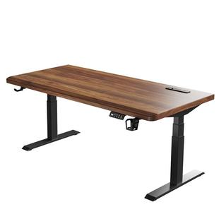 三梦实木电动升降桌台式电脑桌家用办公桌书桌电竞桌子双人工作台