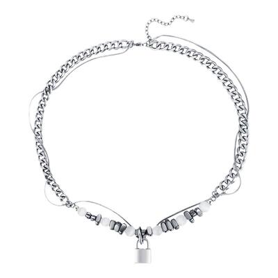 锁元素项链男高级锁骨链