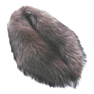 高级奢华大毛领进口银狐皮草毛领子红狐狐狸毛青果领男女通用