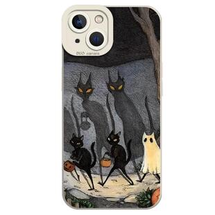 油画幽灵猫咪适用小米14手机壳17/15/13ultra红米k90/k80/k60黑猫k70硅胶note12pro/11/10小众k50高级感k40/9