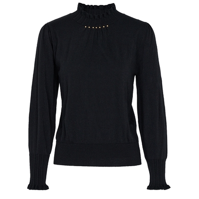 马天奴纯色立领长袖针织衫