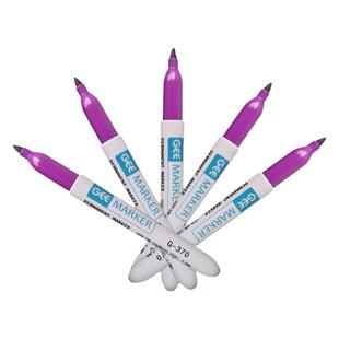 geemarker紫色油性记号笔环保速干工业打点标记笔防水防褪色油漆笔马克笔purple permanent marker0.5-2.0MM