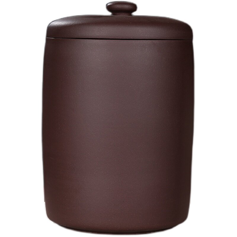 原矿紫砂茶叶罐七子饼装普洱储茶缸中大号家用陶瓷白茶密封存茶罐
