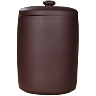 原矿紫砂茶叶罐七子饼装普洱储茶缸中大号家用陶瓷白茶密封存茶罐