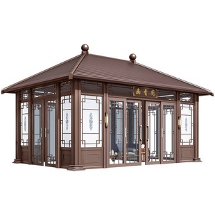 铝合金户外凉亭阳光房别墅庭院茶室景观亭子仿古古建六角凉亭定制