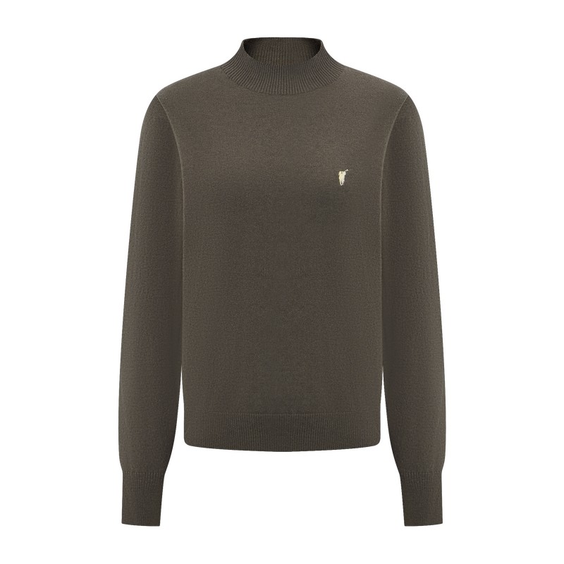 【100%绵羊毛】POLOWALK女士羊毛杉秋冬新款针织半高领内搭毛衣