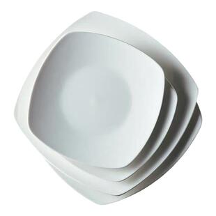 方盘纯白牛排盘西餐盘子菜盘家用陶瓷平盘浅盘碟子西式餐具甜品盘