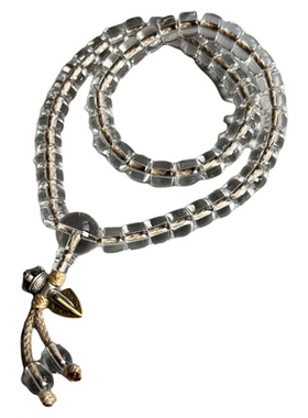 喜马拉雅尼泊尔白水晶粗孔念珠