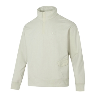 UA安德玛立领卫衣男装春季新款半拉链运动服宽松休闲训练套头衫潮