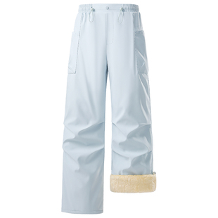 WASSUP PALM裤子男女款2025新款冬季东北情侣加厚保暖防寒滑雪裤