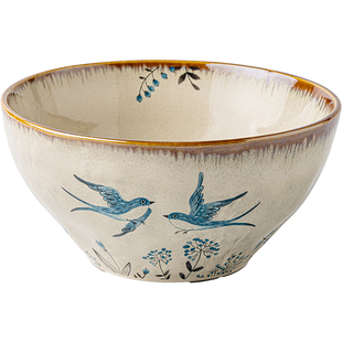 巷子尾〖比翼鸟系列〗创意不规则陶瓷餐具高级感小众碗碟盘子家用