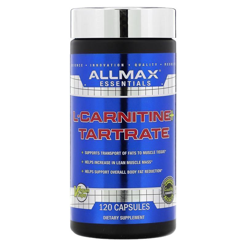 ALLMAX左旋肉碱+酒石酸盐+维生素B5胶囊运动健身锻炼肌肉生长