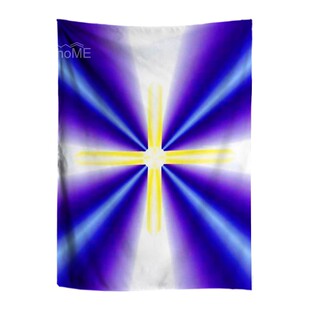 竖版挂布十字架背景布大墙布床头背景墙瑜伽冥想打坐布圣坛布定制