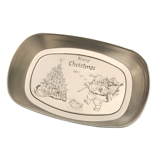 美式复古马口铁托盘零食糖果收纳盘子客厅茶几点心水果盘露营餐盘