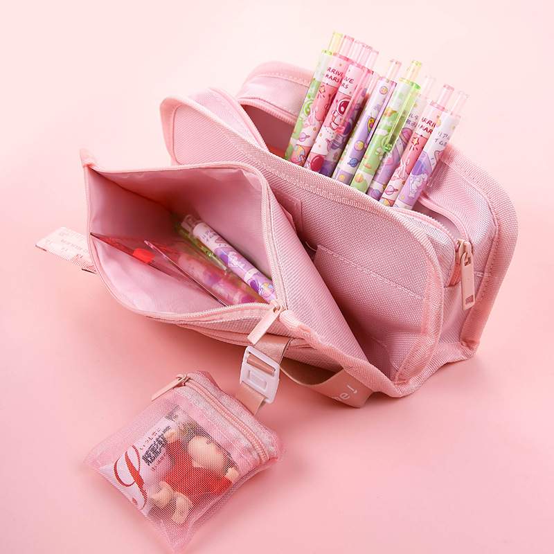 高颜值笔袋学生文具盒铅笔盒女孩笔袋可爱大容量