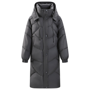 【90%白鸭绒】库恩玛维时尚羽绒服女2024年冬新款微阔中长款外套