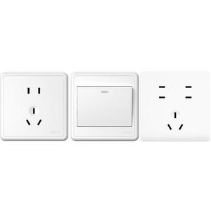 正泰开关插座面板86型明装五孔