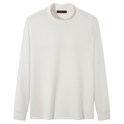 柒牌男士半高领弹力长袖T恤