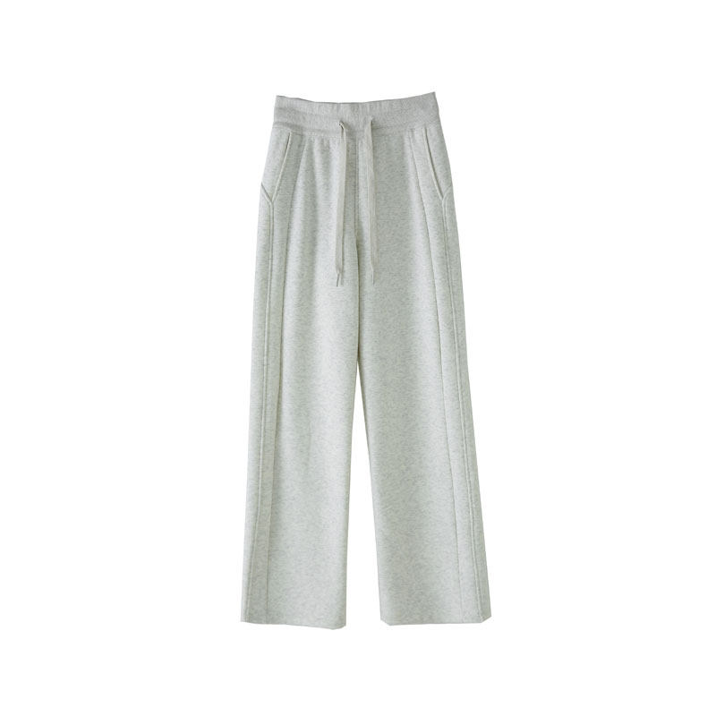 高中初中女生春秋休闲裤子加长版高个子大童秋冬加绒阔腿运动卫裤