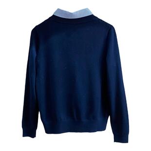 保罗彼得 女式翻领假两件针织衫 专柜正品 时尚 舒适 MLDC34860